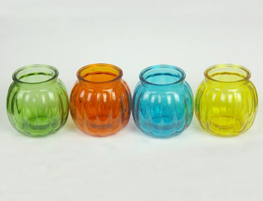 Colorful Candle Jars