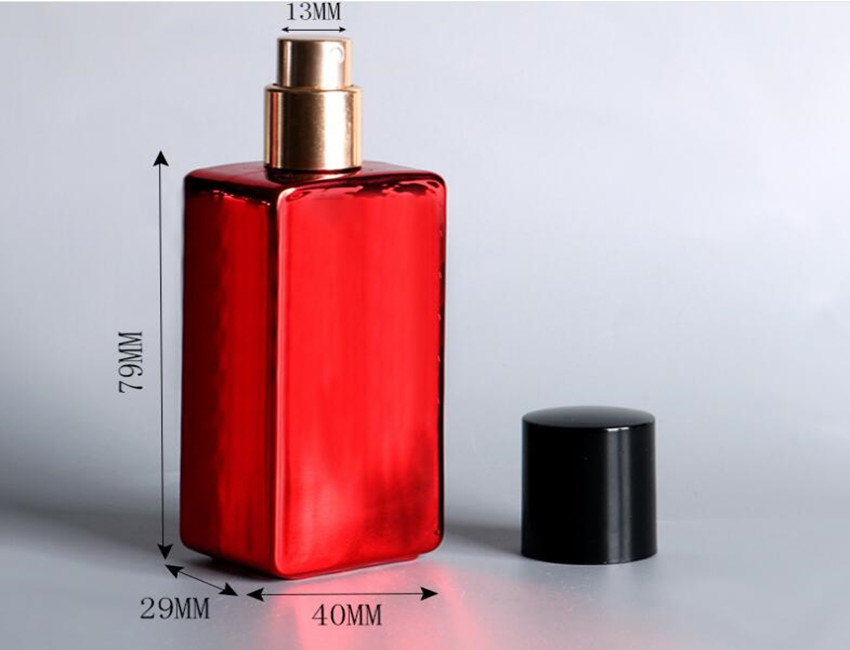Red Empty Glass Perfume Bottles