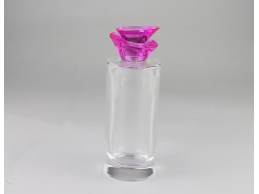 Round Frosted Glass Perfume Jar