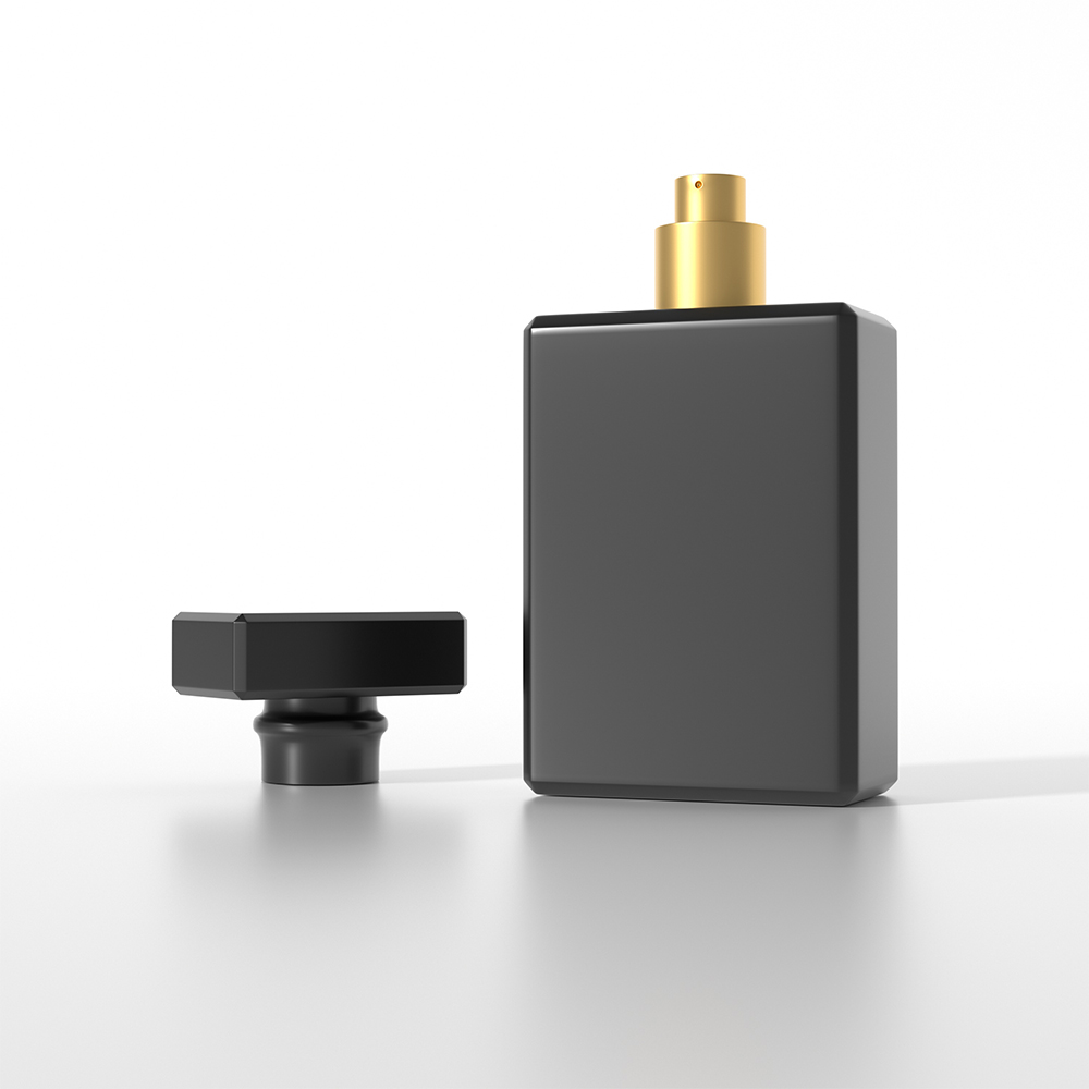 Wholesale 30ml 50ml 100ml Clear Black Square Custom Spray Refillable Luxury Empty Glass Perfume Bottle
